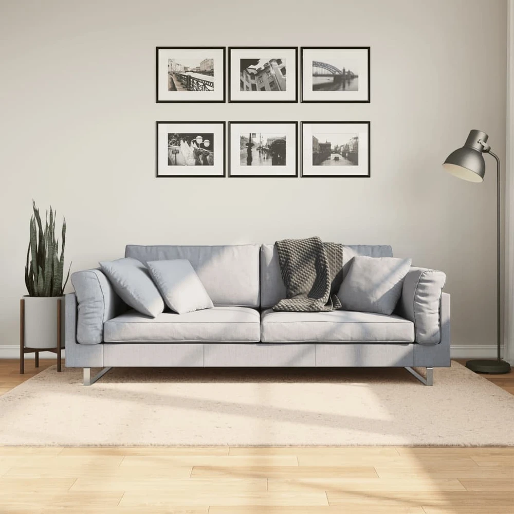 Kilimas HUARTE, smėlio, 140x200 cm, trumpi šereliai