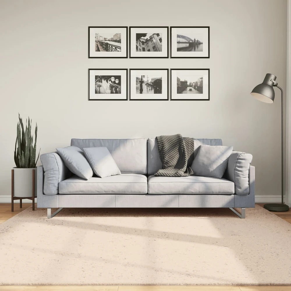 Kilimas HUARTE, smėlio, 200x200cm, trumpi šereliai