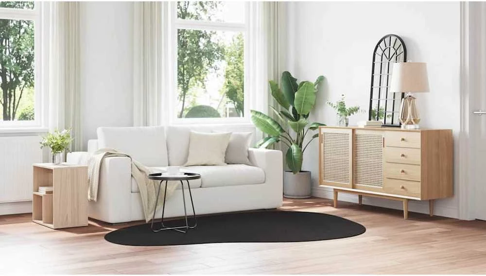 Kilimas HUARTE Juoda 160 x 230 cm Poliesteris