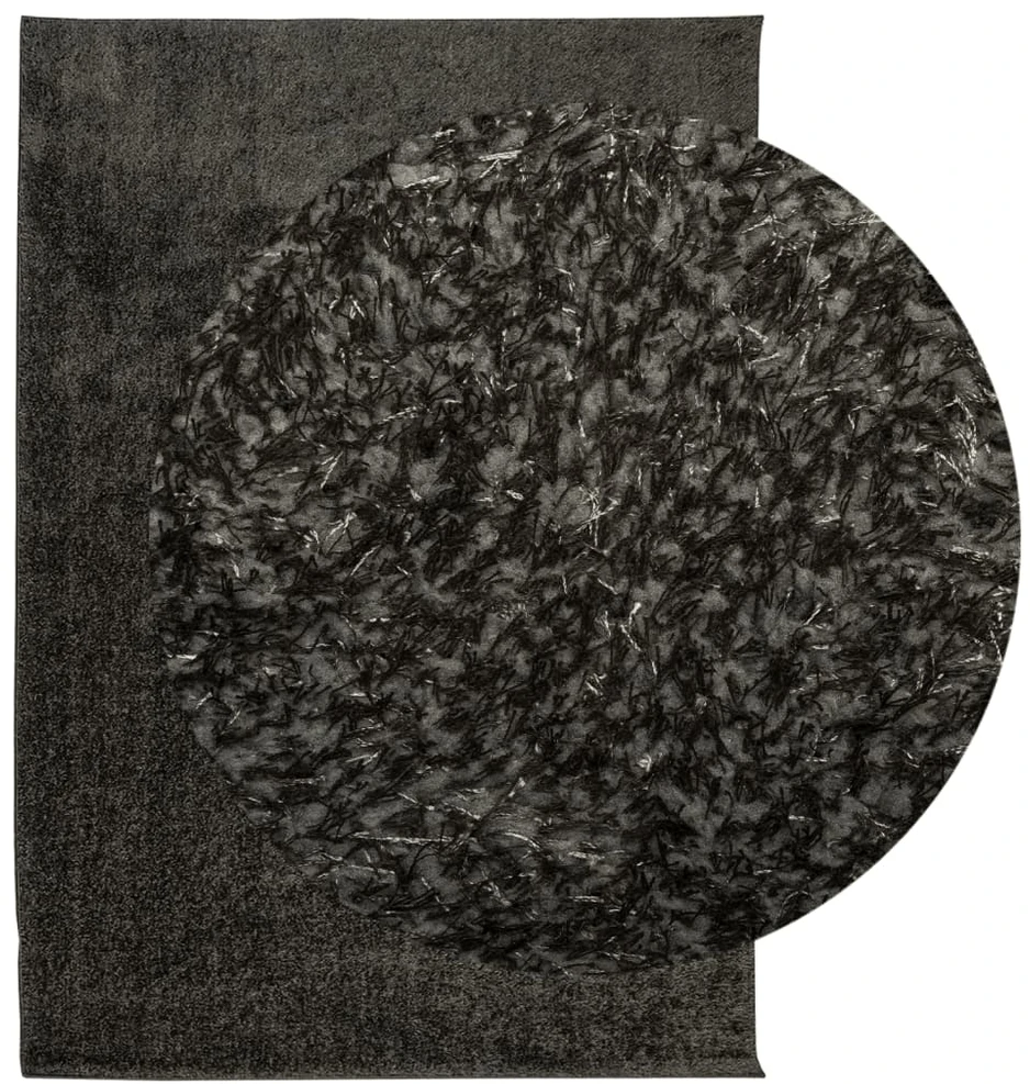 Kilimas ISTAN, antracito, 140x200cm, blizgus, aukšti šereliai
