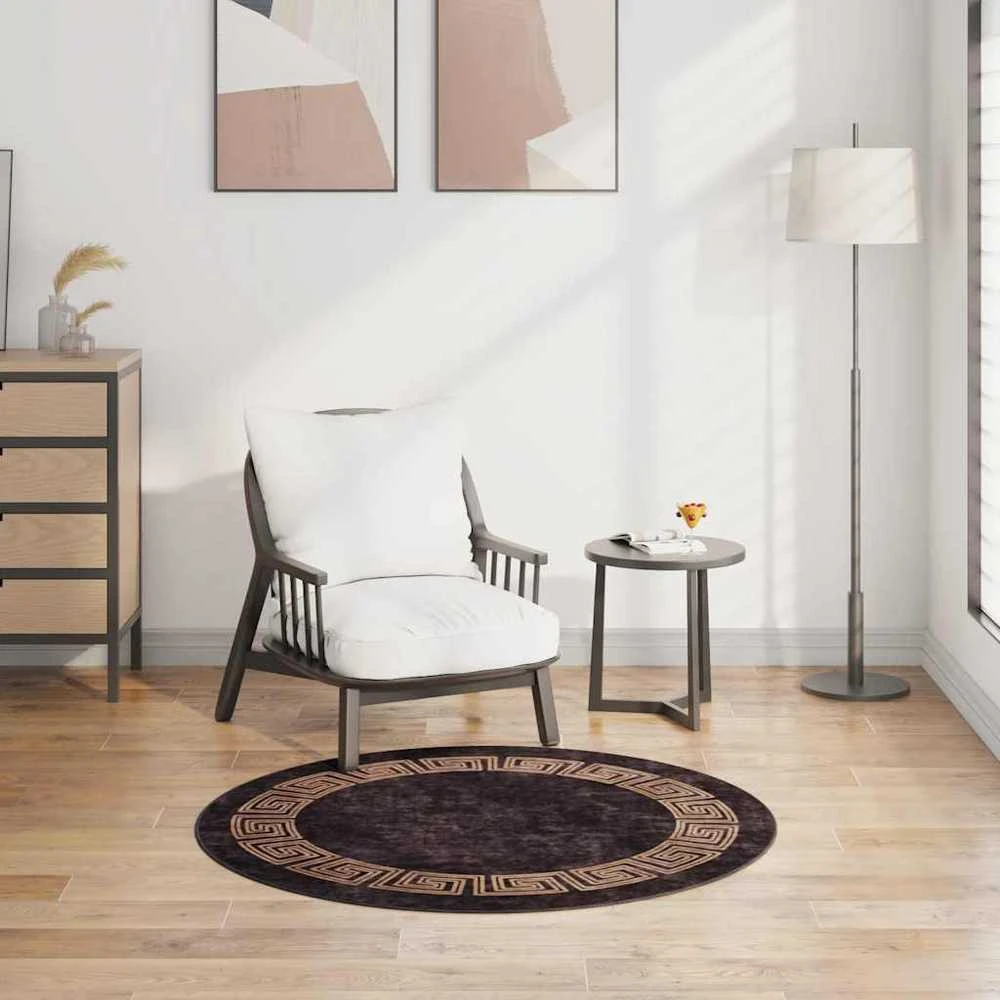 Kilimas, juodos ir auksinės spalvos, 120cm, neslystantis