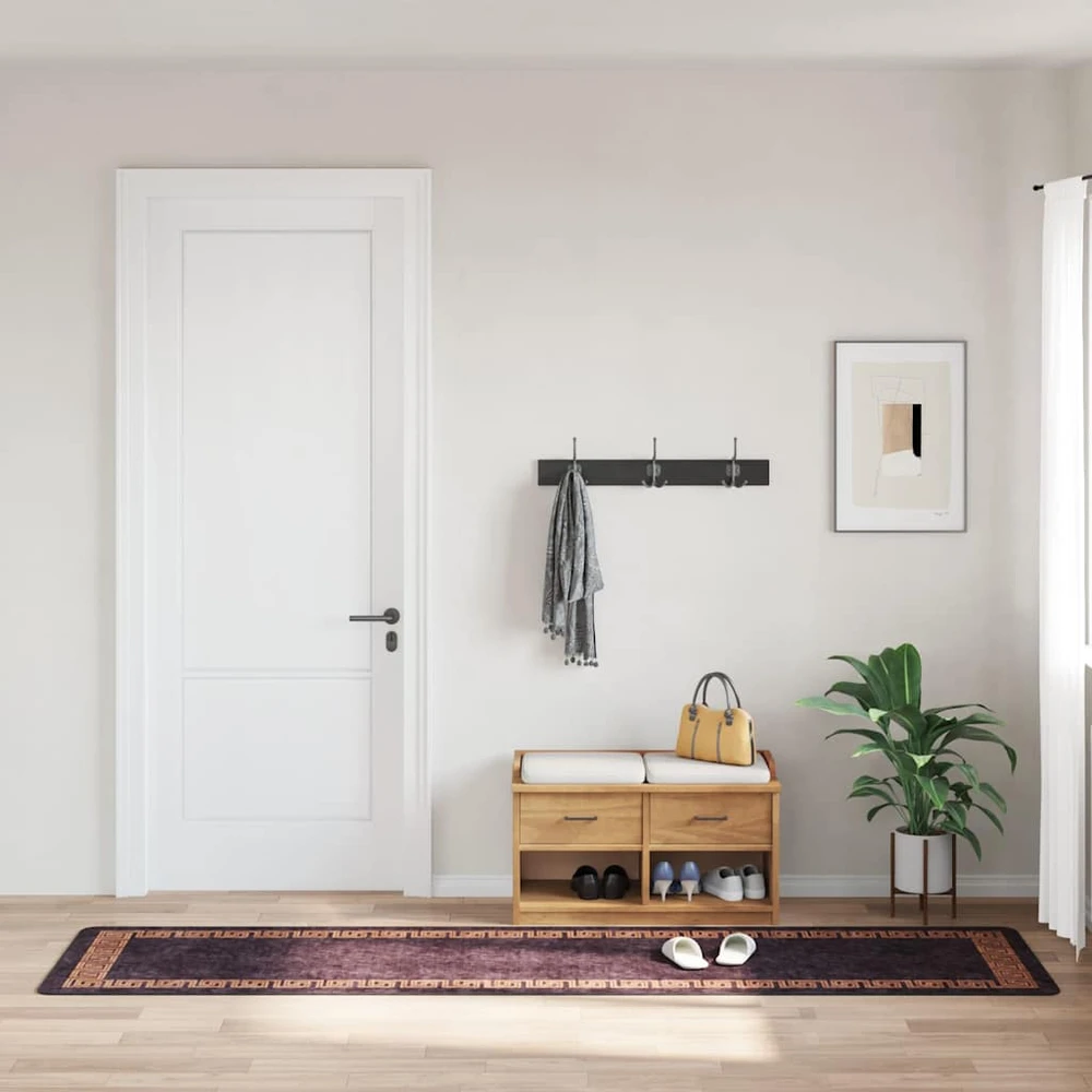 Kilimas, juodos ir auksinės spalvos, 80x300cm, neslystantis