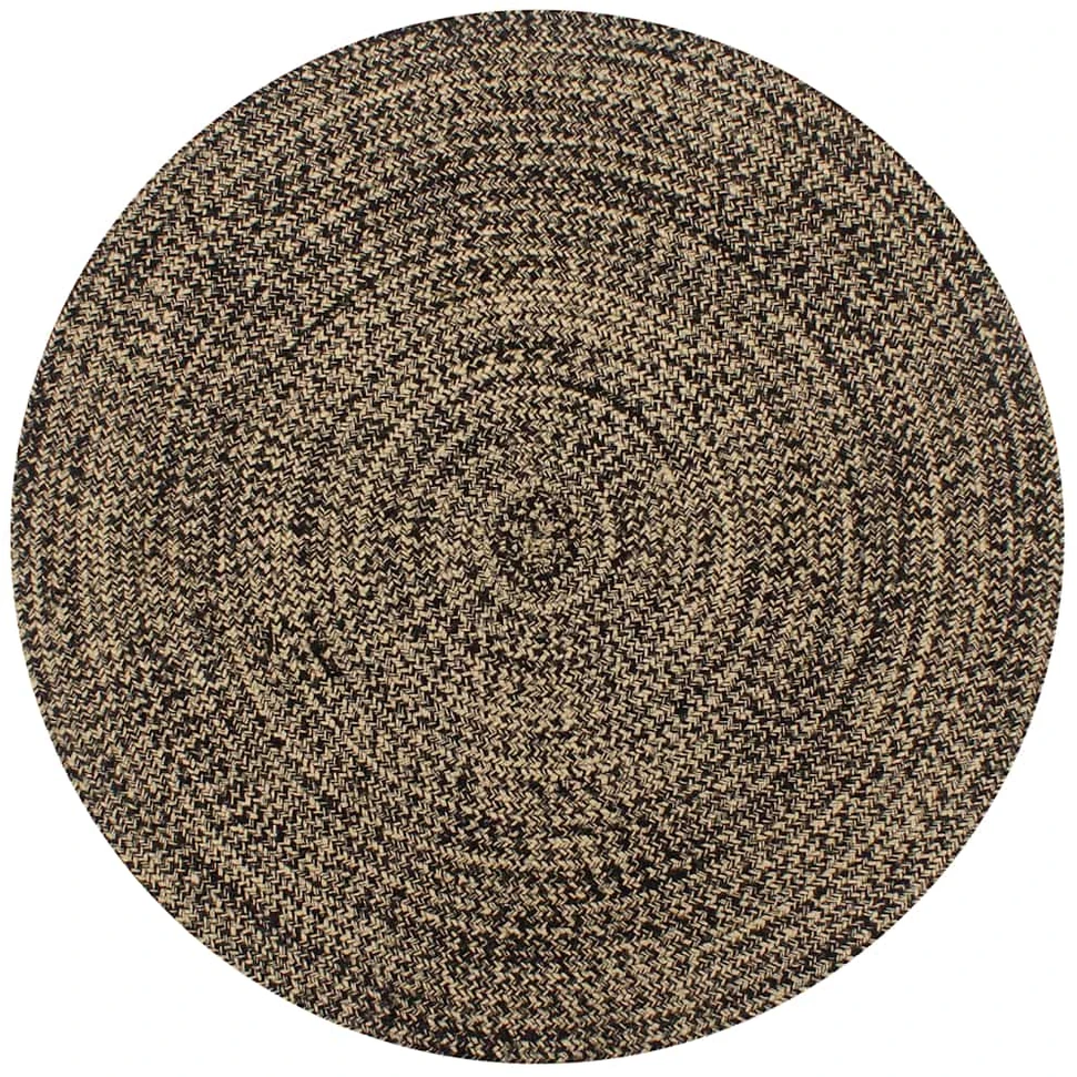 Kilimas, juodos ir natūralios sp., 90cm, džiutas, rankų darbo
