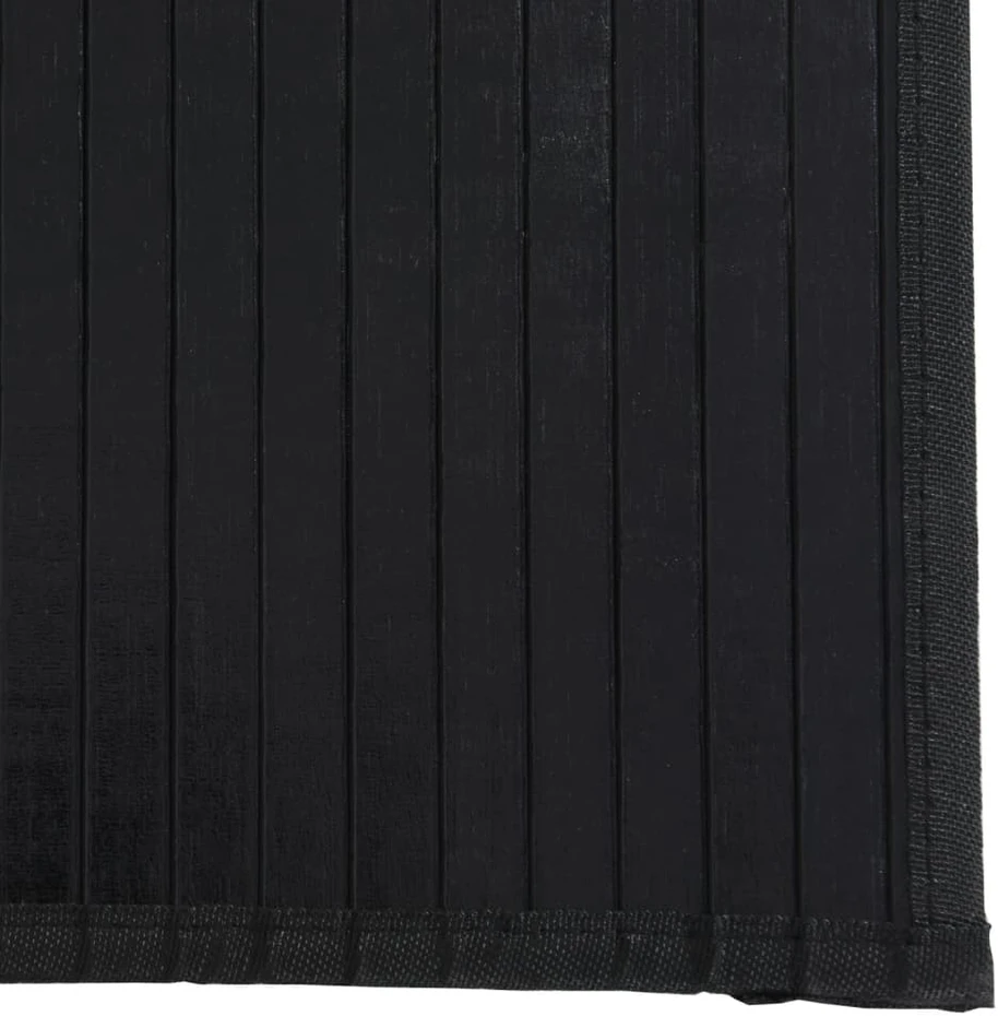 Kilimas, juodos spalvos, 100x300cm, bambukas, stačiakampis