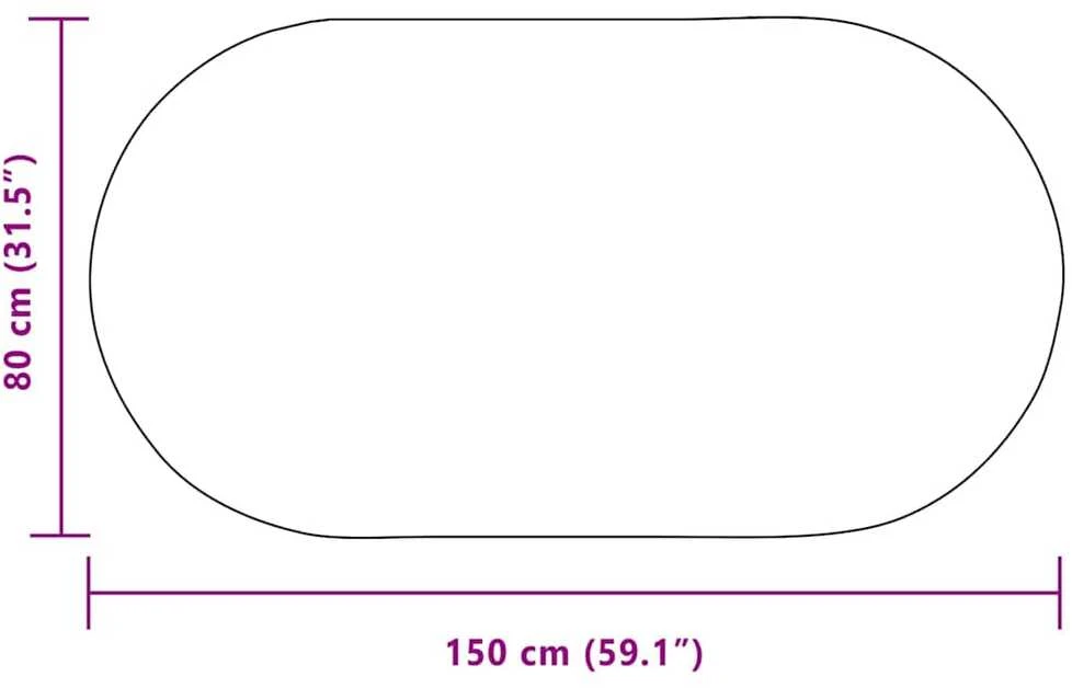 Kilimas ZIZUR Kreminė 150 x 80 cm Polipropilenas