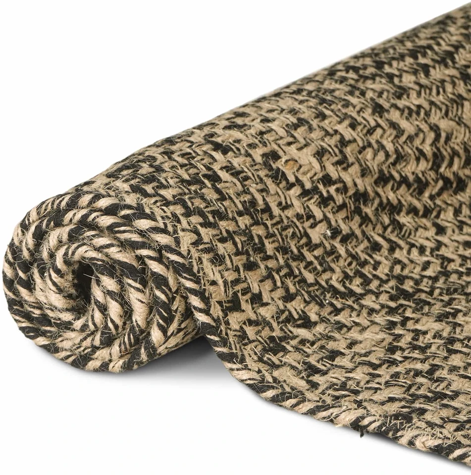 Kilimas Natūrali ir juoda 300 x 300 cm Džiutas