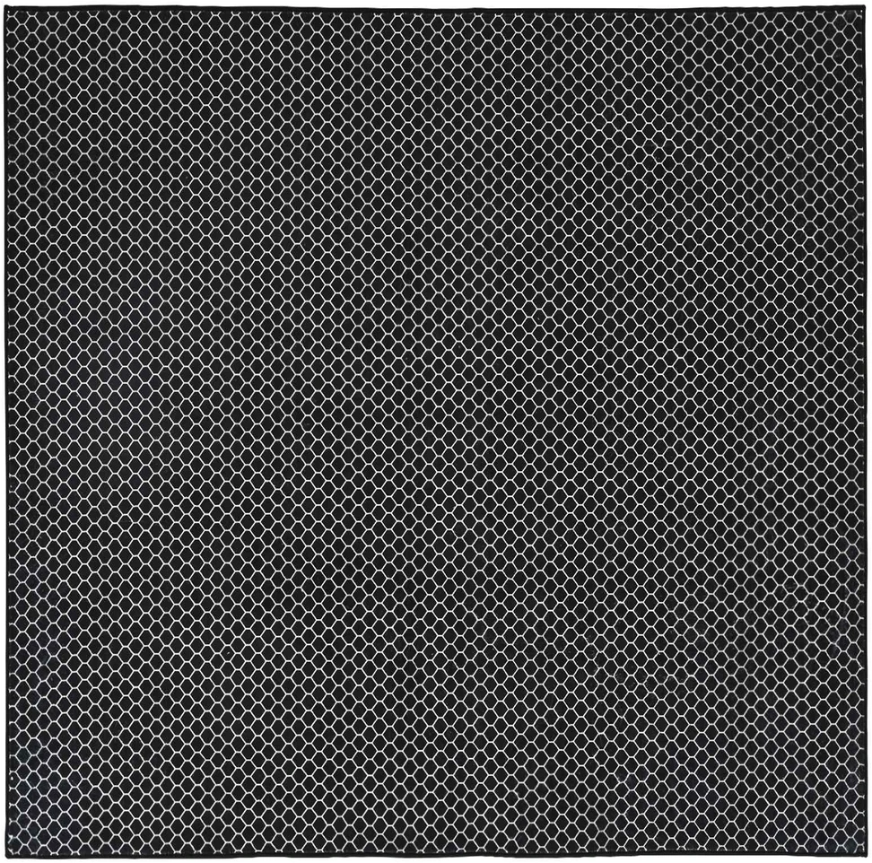 Kilimas ORIZ Juodas tinklinis raštas 160 x 160 cm