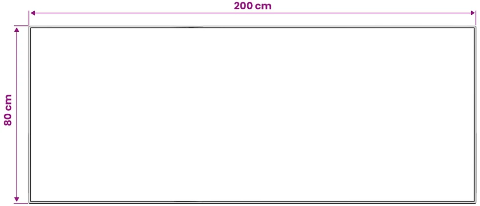 Kilimas ORIZ Kreminė 80 x 200 cm 100% poliesteris