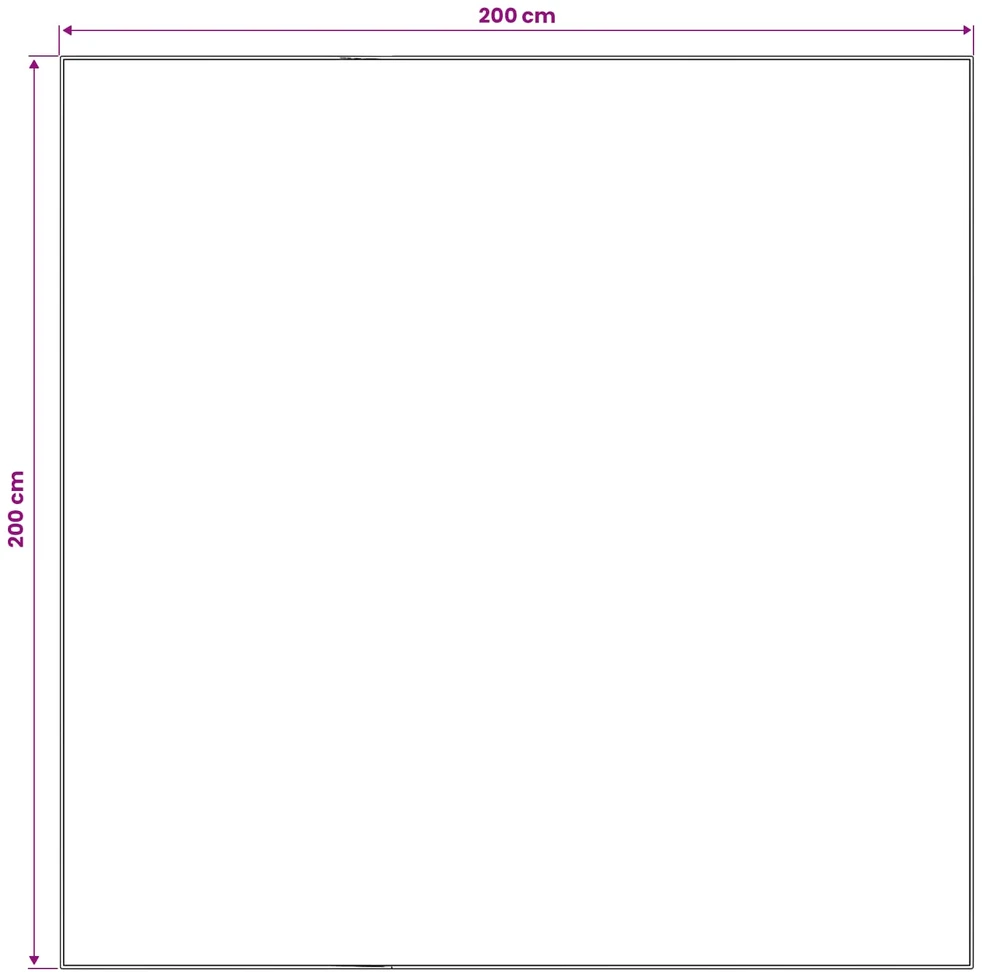 Kilimas ORIZ Raudona 200 x 200 cm 100% poliesteris