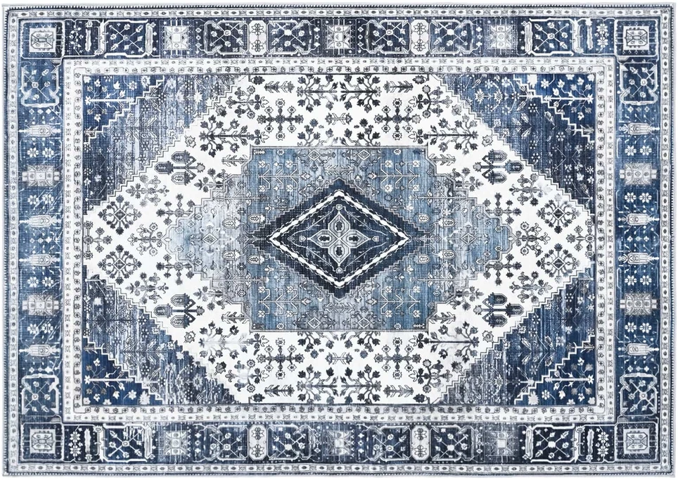 Kilimas ORIZ Tamsiai mėlyna 160 x 230 cm 100% poliesteris