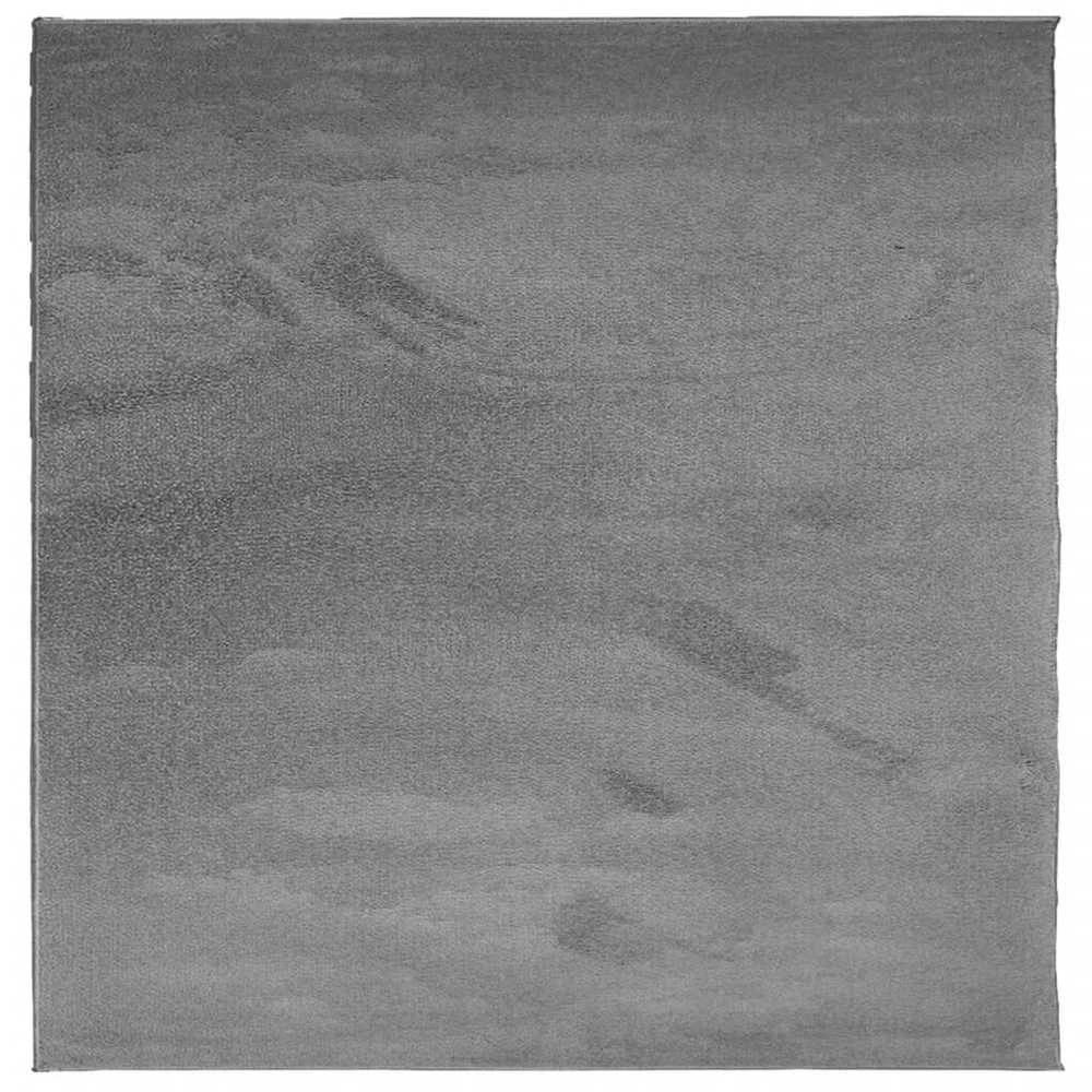 Kilimas OVIEDO, antracito spalvos, 200x200cm, trumpi šereliai