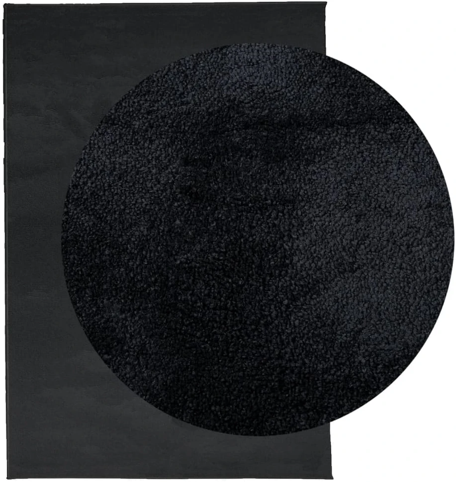 Kilimas OVIEDO, juodos spalvos, 200x280cm, trumpi šereliai