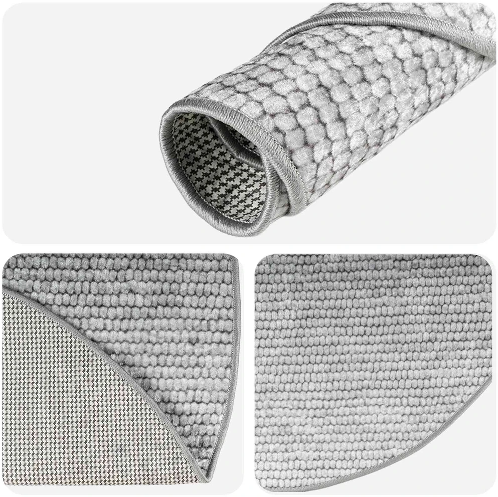 Kilimas Pilka Ø 120 cm 100% poliesteris 3 mm Plaunamas