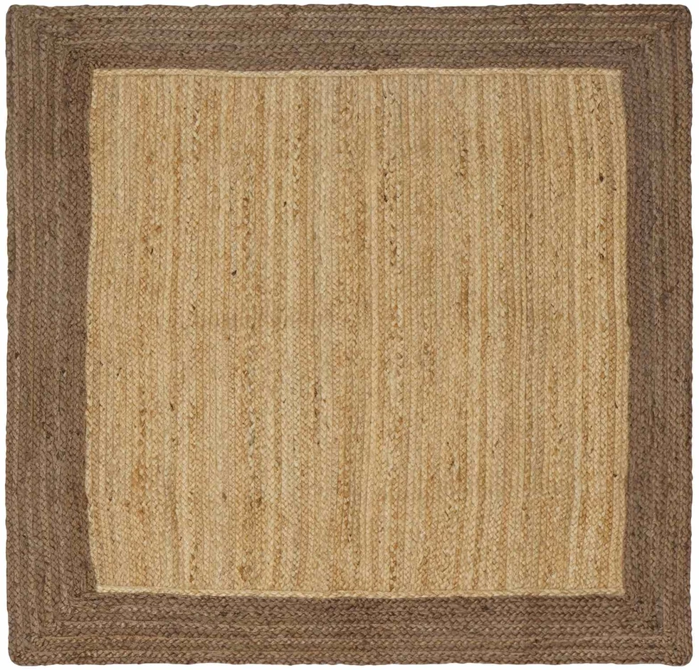 Kilimas Pilka ir natūrali 120 x 120 cm Džiutas