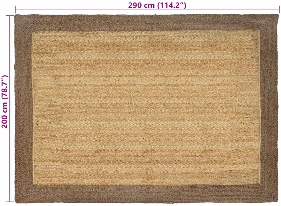 Kilimas Pilka ir natūrali 200 x 290 cm Džiutas