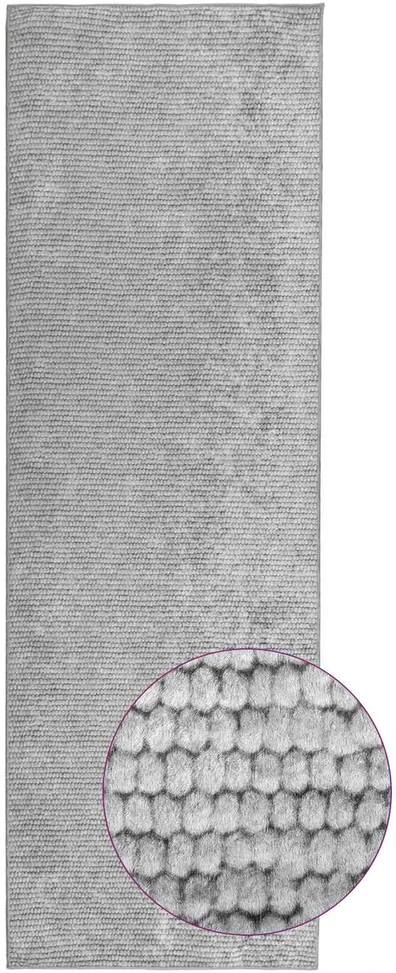 Kilimas Pilka 50 x 150 cm 100% poliesteris 3 mm Plaunamas