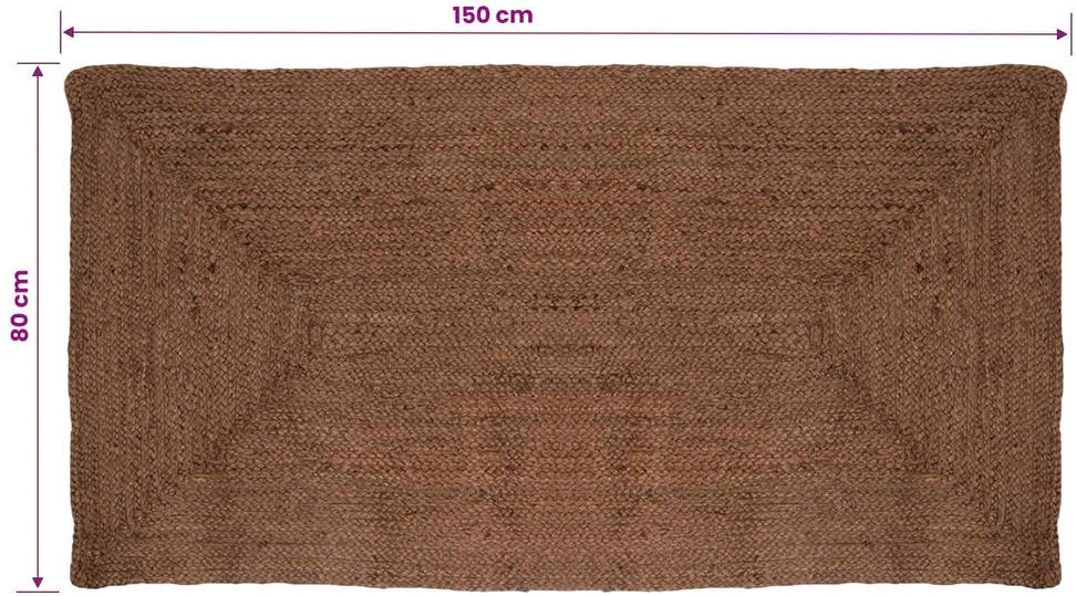 Kilimas Pilka 80 x 150 cm Džiutas