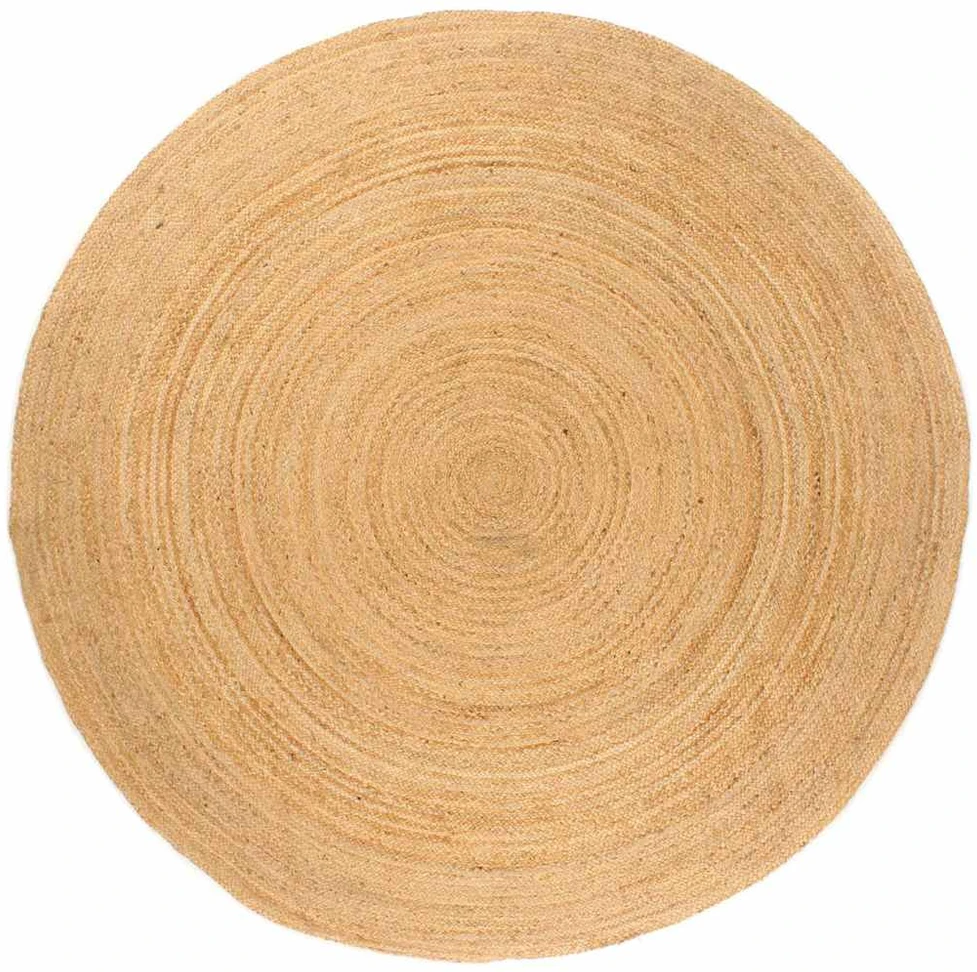 Kilimas, pintas džiutas, 240 cm, apvalus