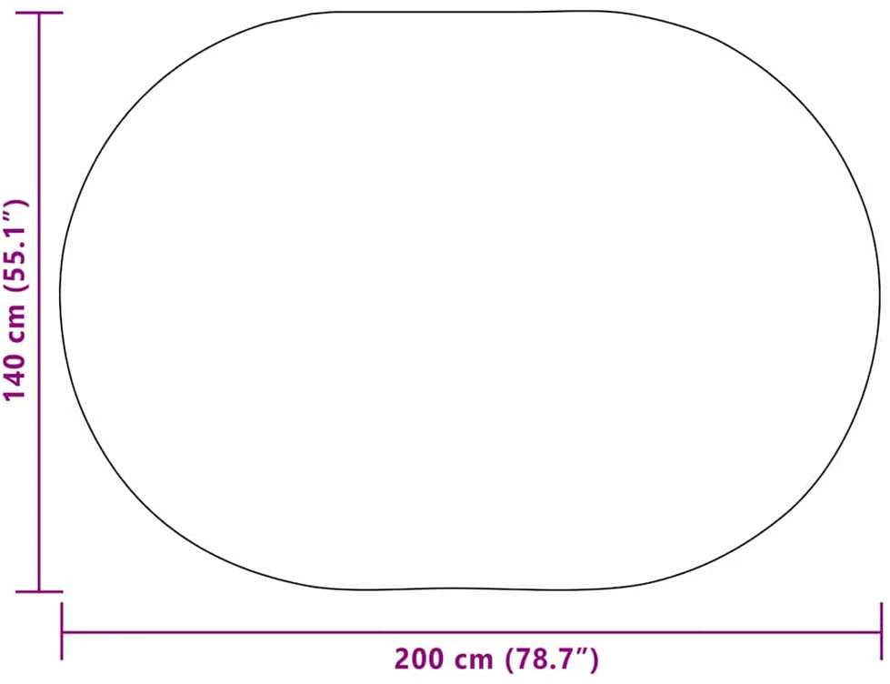 Kilimas ZIZUR Ruda 200 x 140 cm Polipropilenas