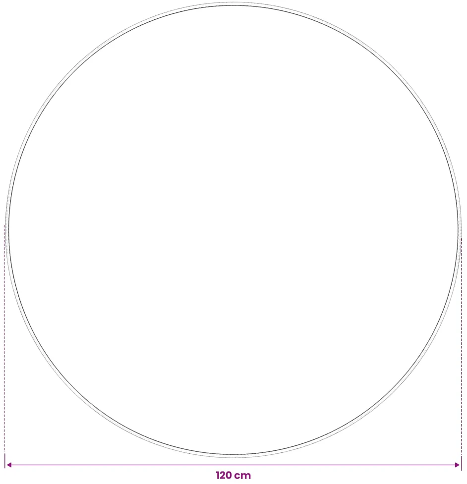 Kilimas Smėlio Ø 120 cm 100% poliesteris 3 mm Plaunamas