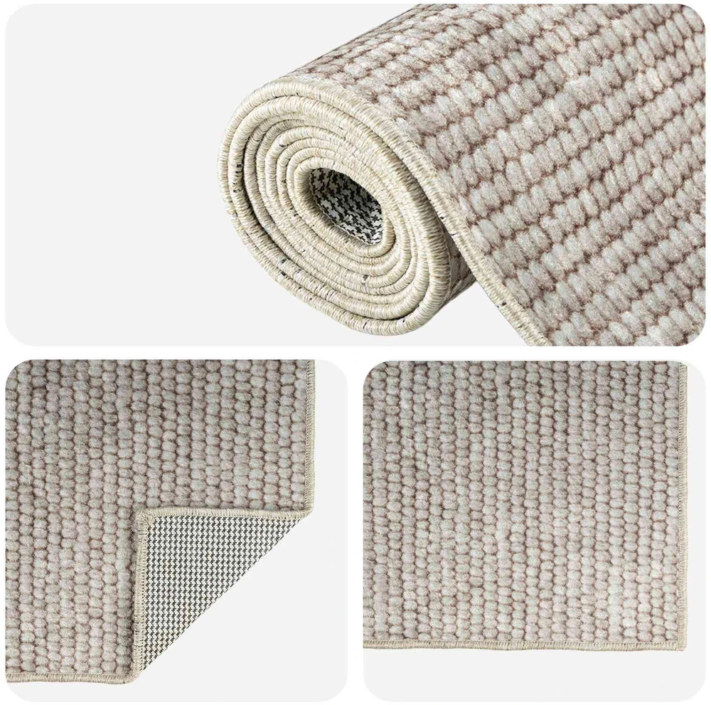 Kilimas Smėlio 50 x 200 cm 100% poliesteris 3 mm Plaunamas
