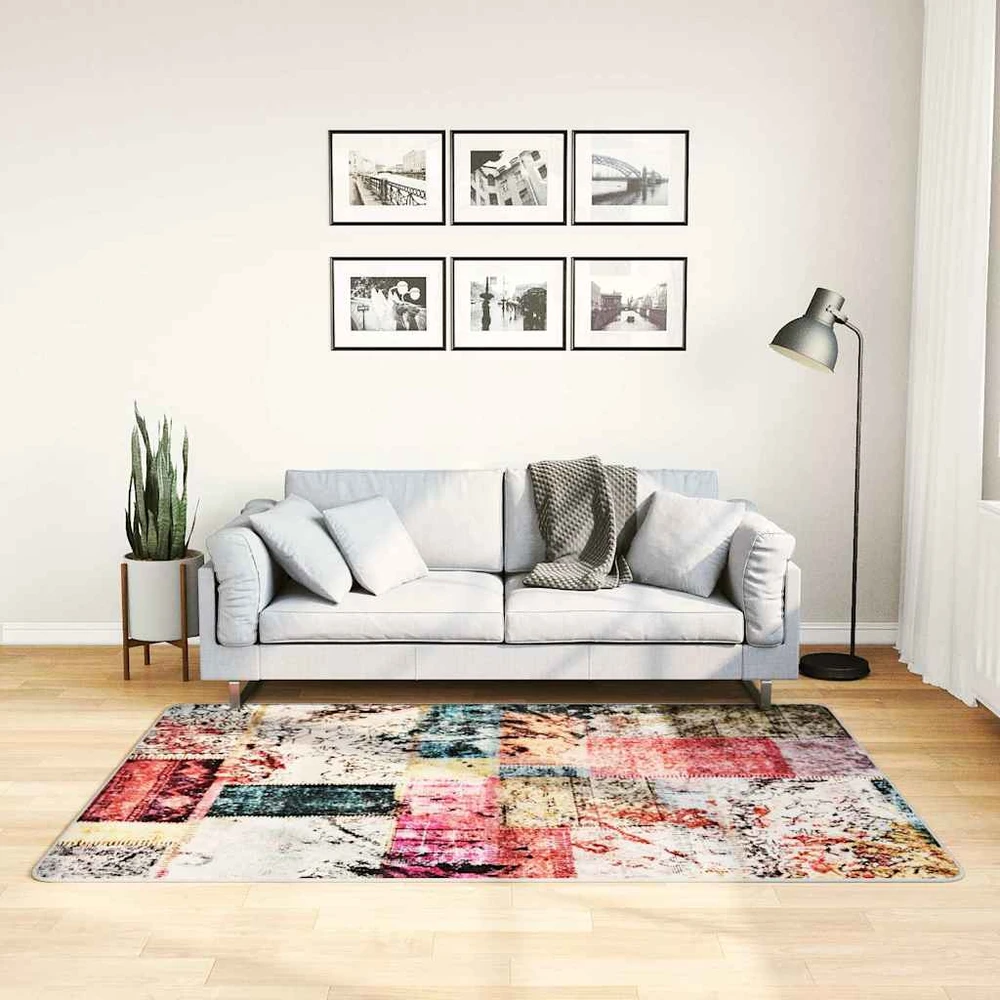 Kilimas, spalvotas, 120x180cm, skiautinio dizaino, neslystantis