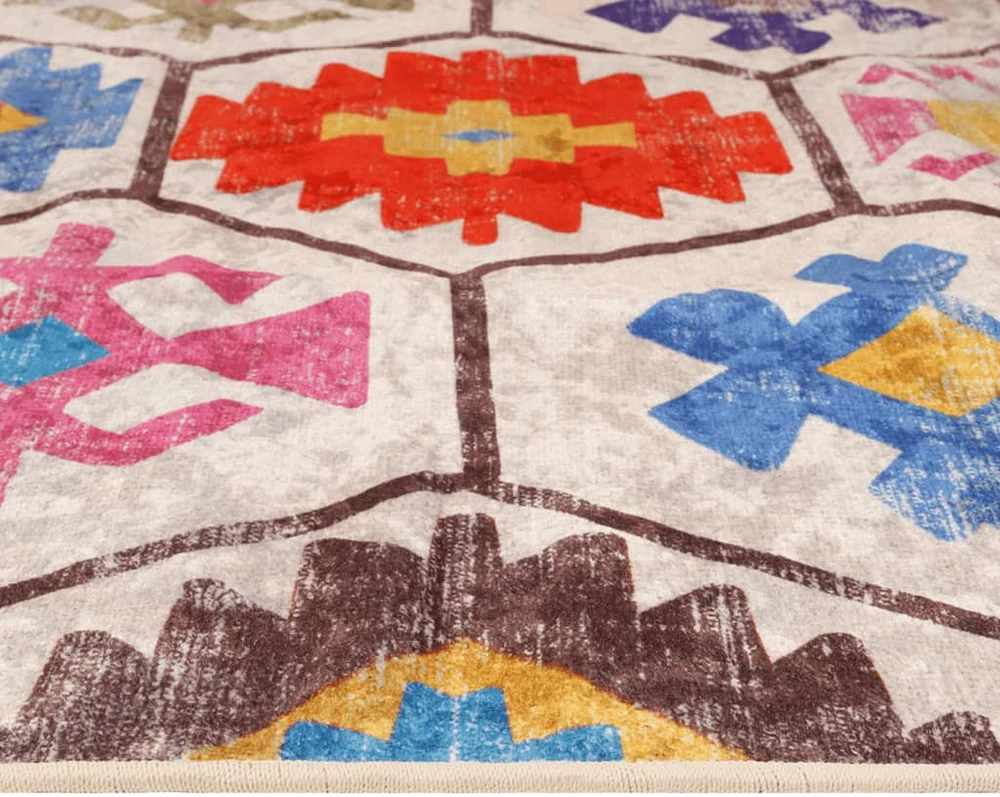 Kilimas, spalvotas, 80x300 cm, neslystantis, skalbiamas