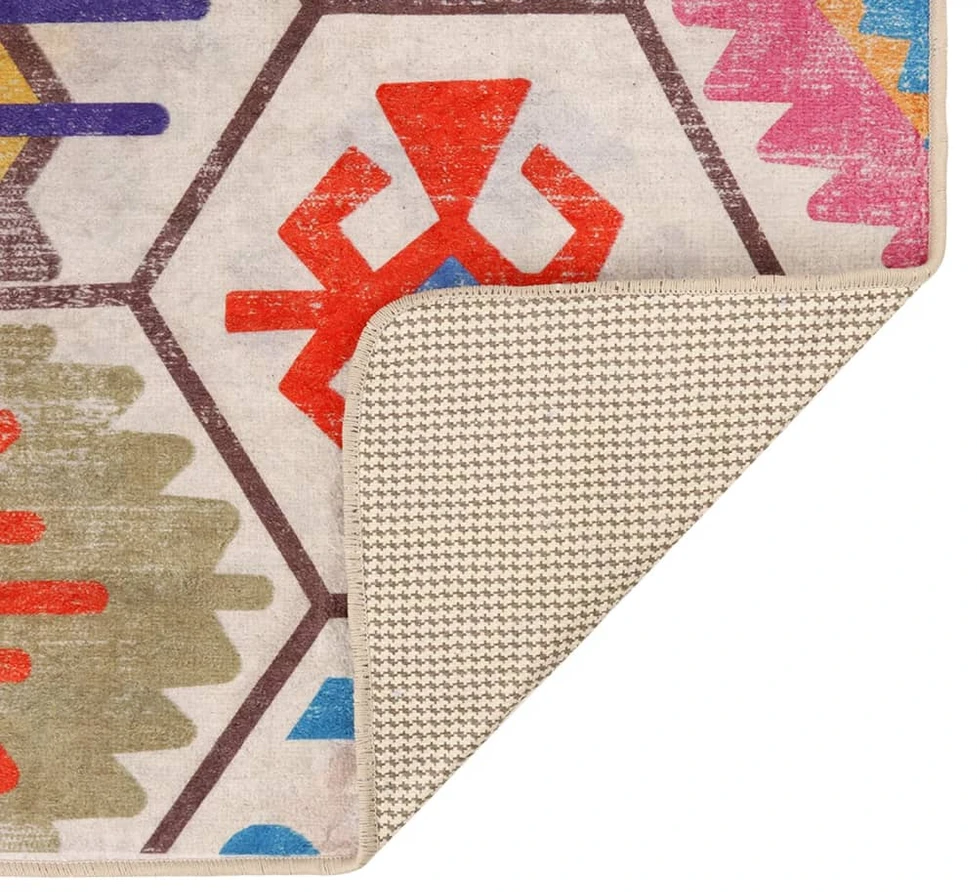 Kilimas, spalvotas, 80x300 cm, neslystantis, skalbiamas