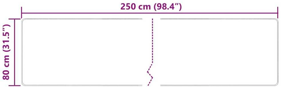 Kilimėlis MARSA Kreminė 80 x 250 cm Poliesteris ir PVC