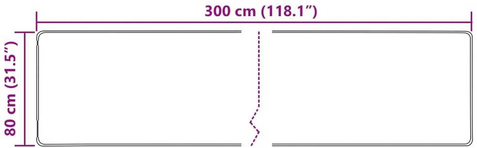 Kilimėlis MARSA Kreminė 80 x 300 cm Poliesteris ir PVC