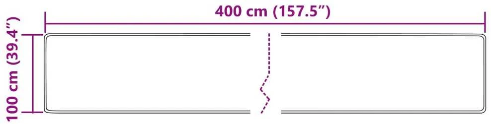 Kilimėlis MARSA Kreminė 100 x 400 cm Poliesteris ir PVC