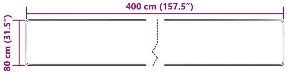 Kilimėlis MARSA Kreminė 80 x 400 cm Poliesteris ir PVC