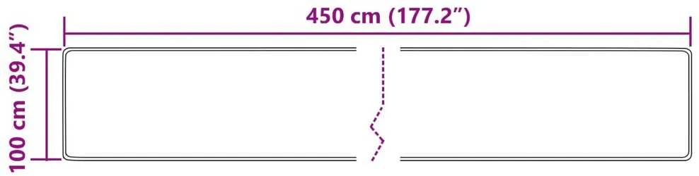 Kilimėlis MARSA Kreminė 100 x 450 cm Poliesteris ir PVC
