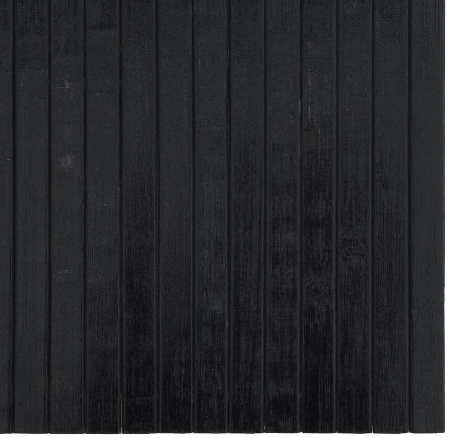 Kilimas, stačiakampis, juodas, 60x300 cm, bambukas