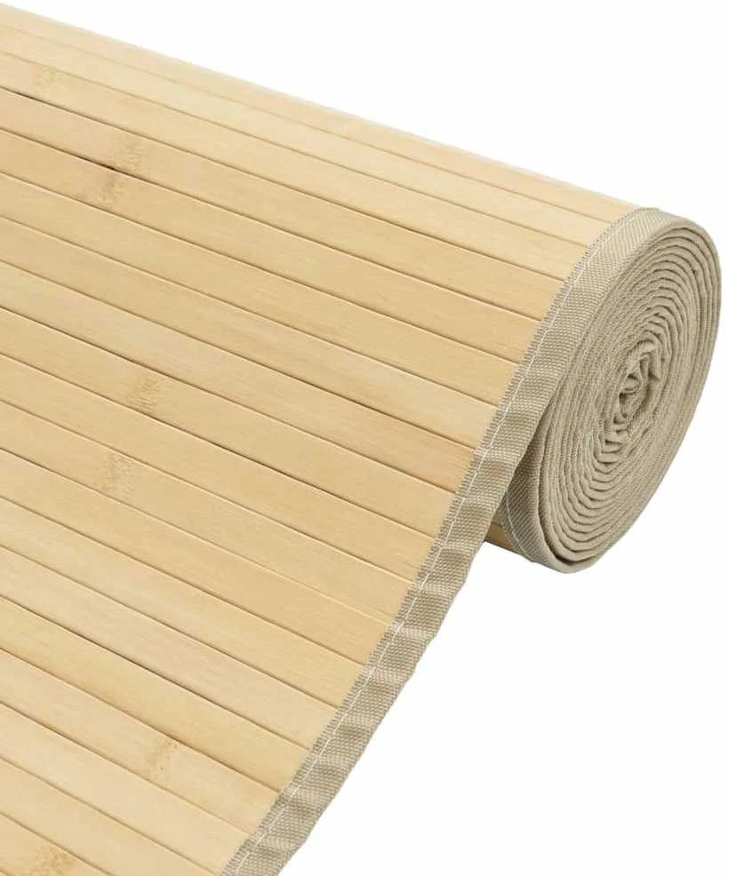 Kilimas, šviesus natūralus, 70x1000cm, bambukas, stačiakampis