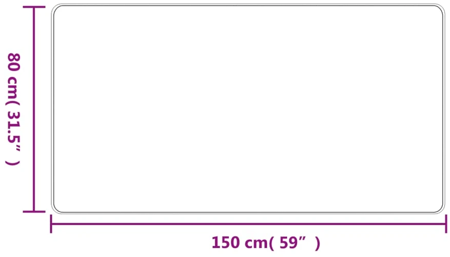 Kilimas-takelis, antracito spalvos, 80x150cm, sizalio imitacija