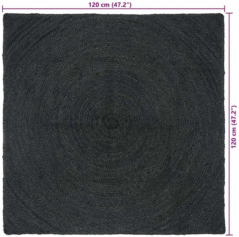 Zoninės kiliminės dangos Tamsiai pilka 120 x 120 cm Džiutas