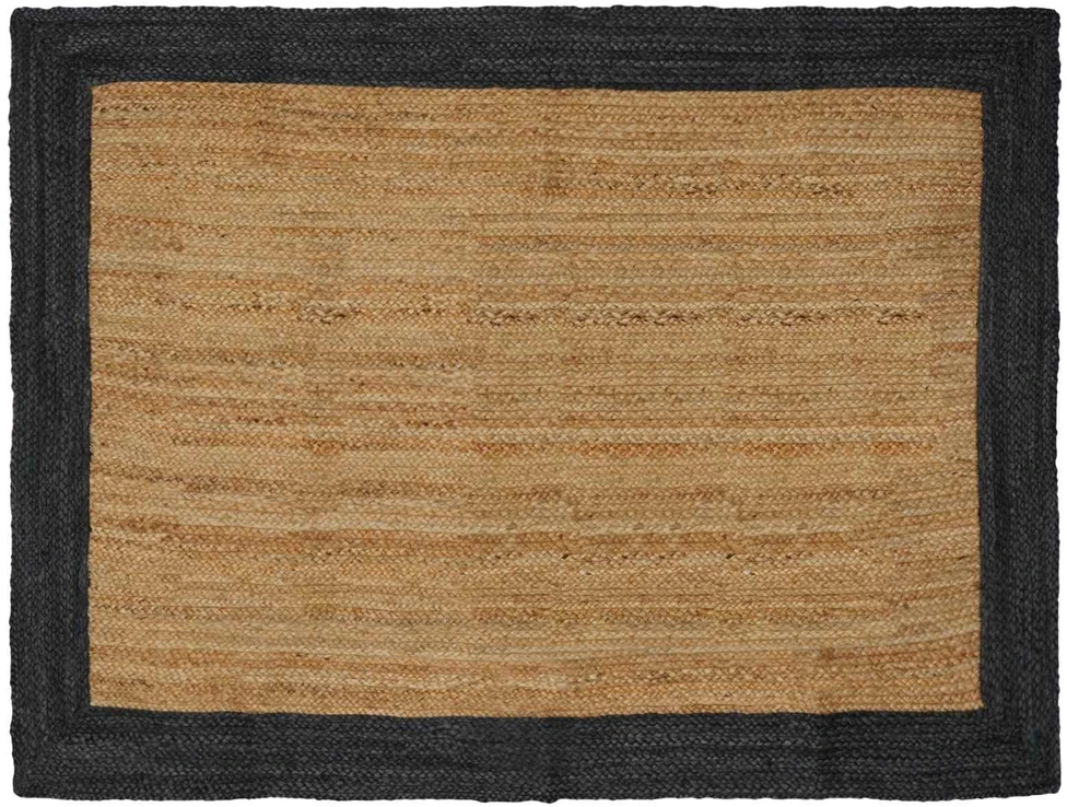 Kilimas Tamsiai pilka ir natūrali 120 x 170 cm Džiutas