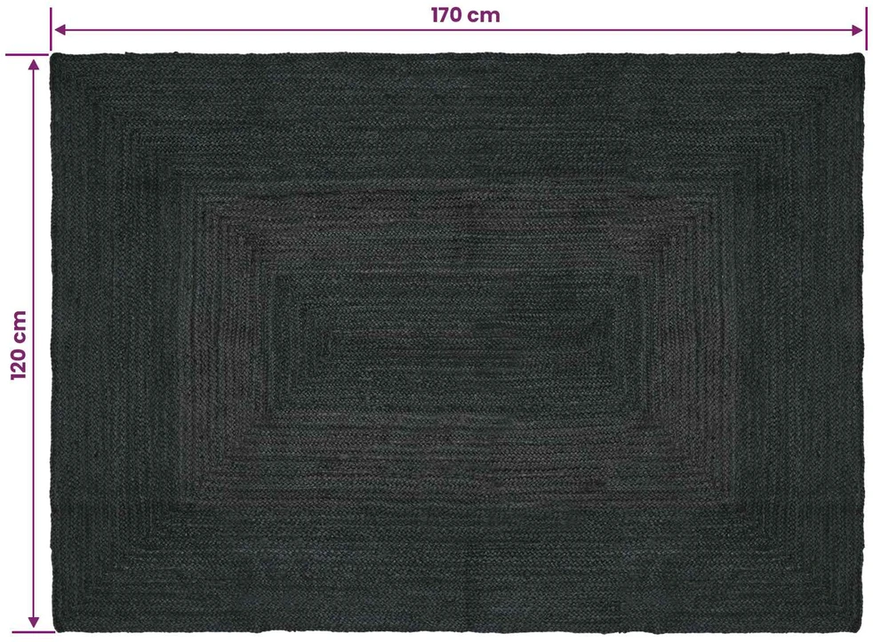 Kilimas Tamsiai pilka 120 x 170 cm Džiutas