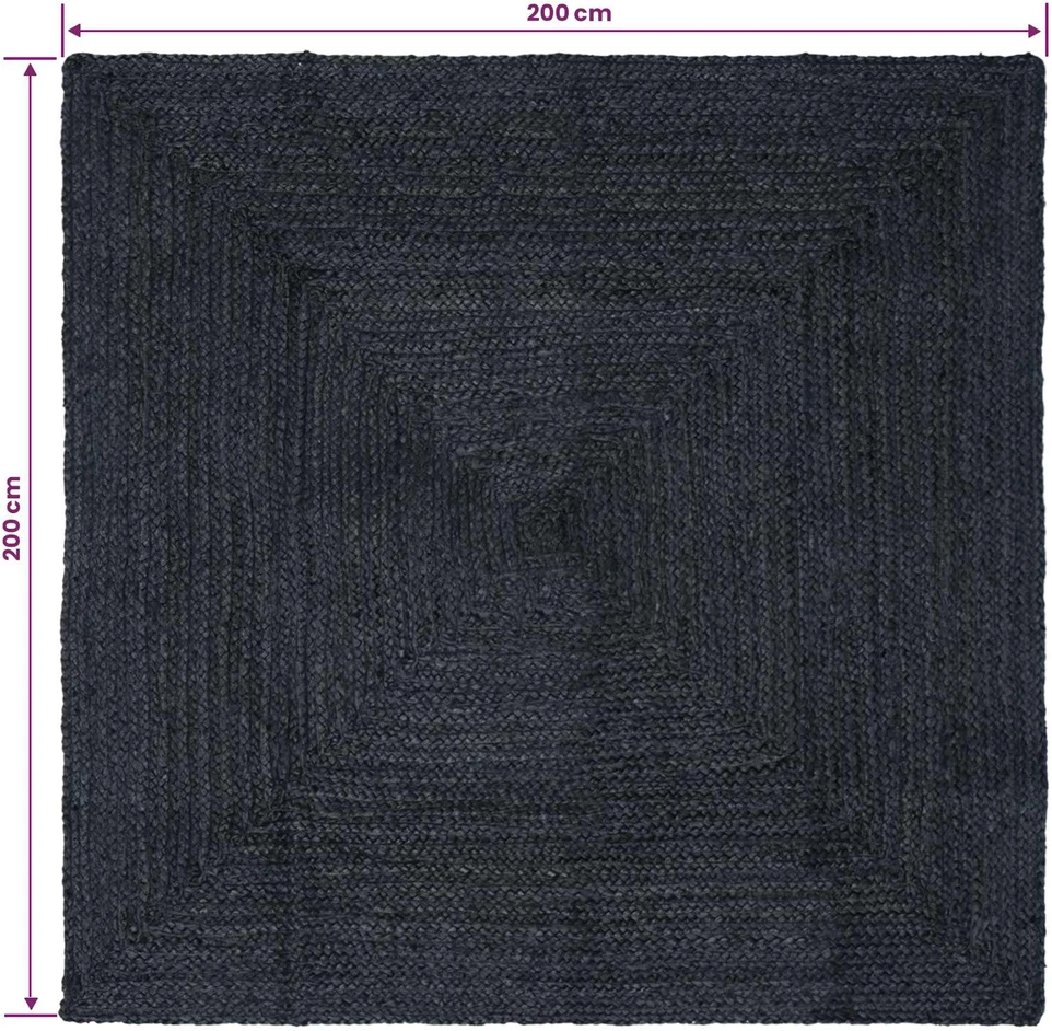Kilimas Tamsiai pilka 200 x 200 cm Džiutas