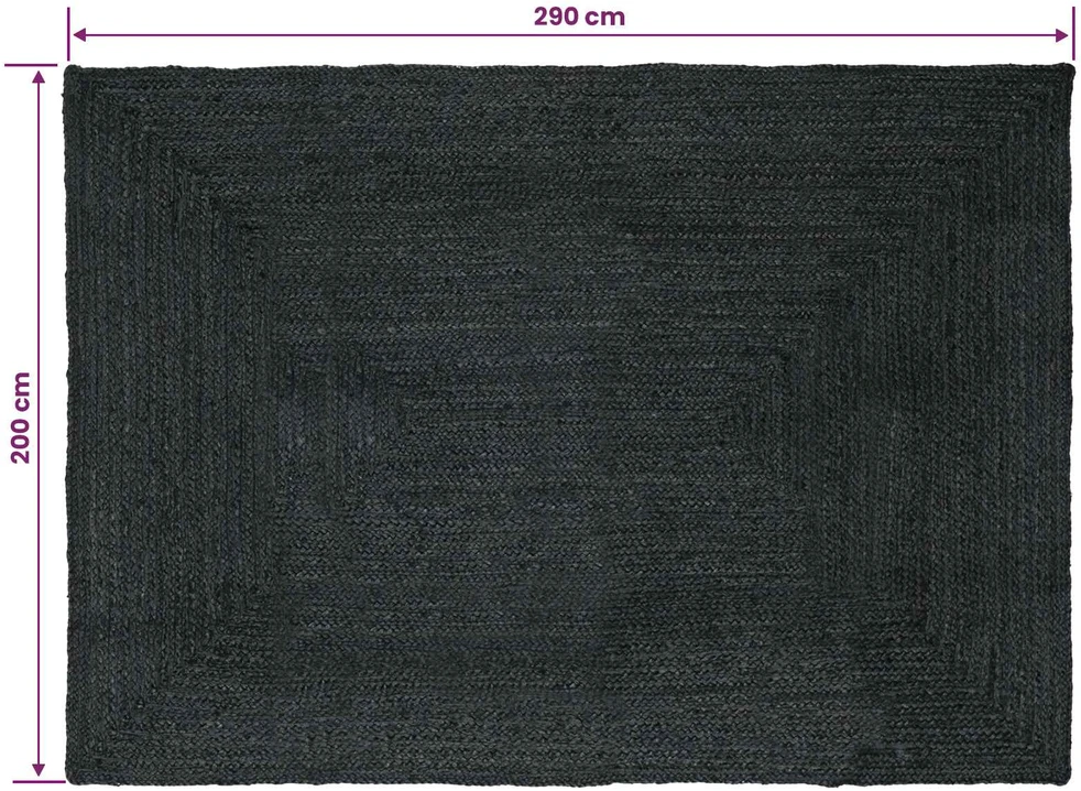 Kilimas Tamsiai pilka 200 x 290 cm Džiutas