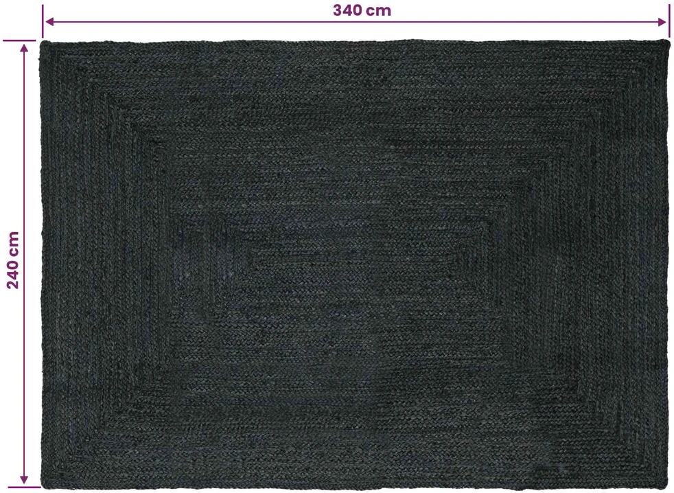 Kilimas Tamsiai pilka 240 x 340 cm Džiutas