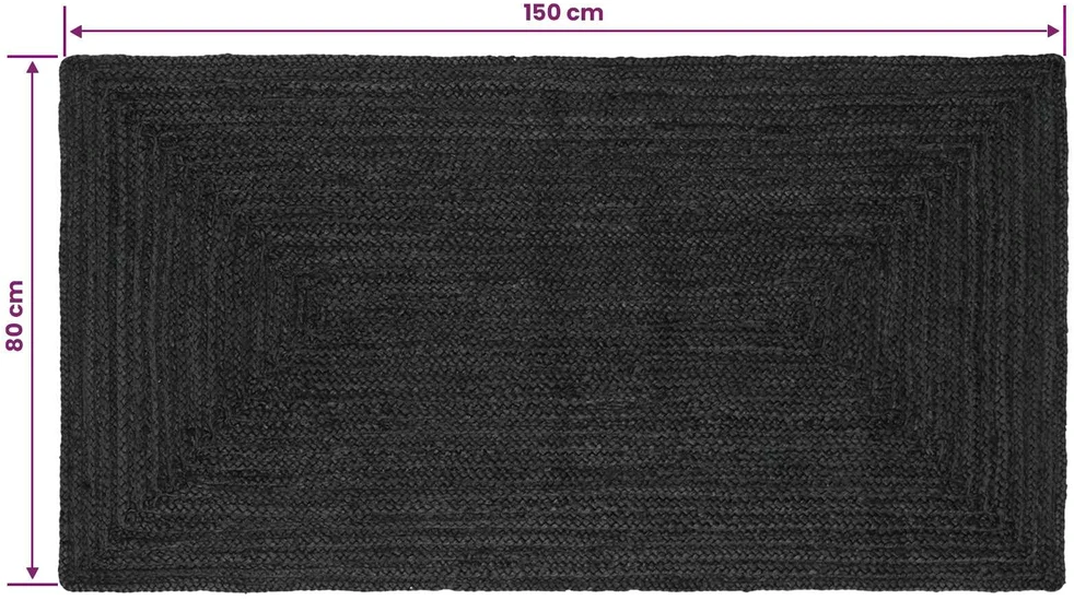 Kilimas Tamsiai pilka 80 x 150 cm Džiutas