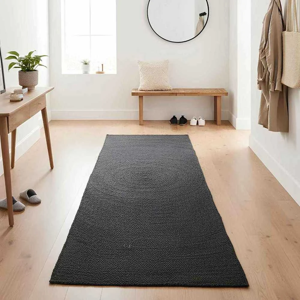 Zoninės kiliminės dangos Tamsiai pilka 80 x 200 cm Džiutas