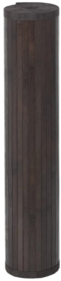 Kilimas, tamsiai rudas, 100x200cm, bambukas, stačiakampis