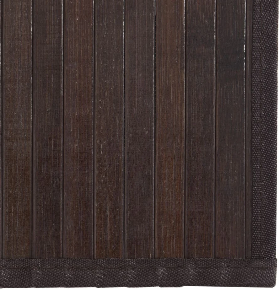 Kilimas, tamsiai rudas, 60x1000cm, bambukas, stačiakampis