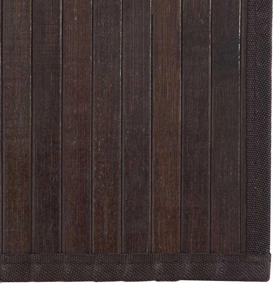 Kilimas, tamsiai rudas, 60x500cm, bambukas, stačiakampis