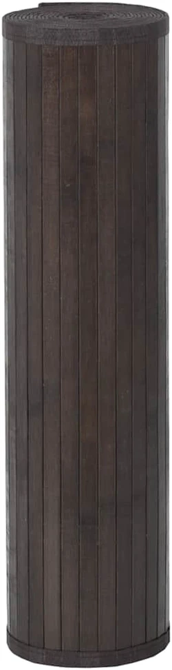 Kilimas, tamsiai rudas, 60x500cm, bambukas, stačiakampis