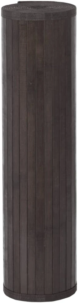 Kilimas, tamsiai rudas, 80x200cm, bambukas, stačiakampis