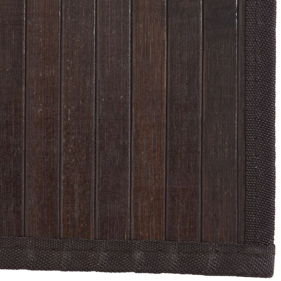 Kilimas, tamsiai rudas, 80x200cm, bambukas, stačiakampis